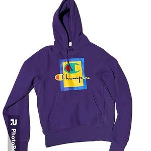 Y2K Purple Champion Hoodie
